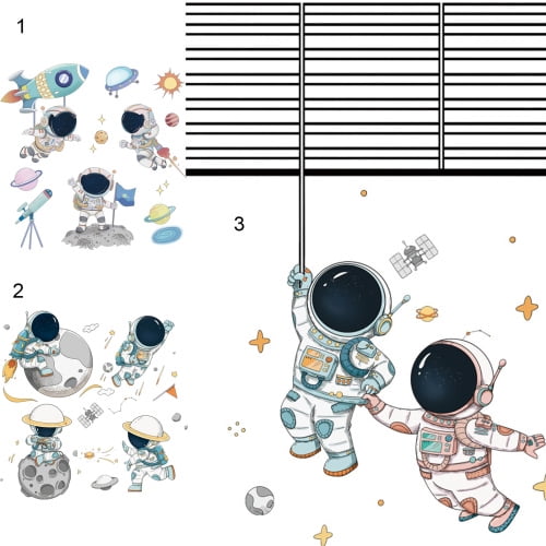 10/25/50PCS/pack The Astronauts Sticker Cartoon Taikonaut Vinyl