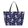 thumbnail image 2 of Disketp Abstract Skiing Bolsa de Playa de Gran Capacidad, Bolso Impermeable y a Prueba de Arena para Mujer, Ideal para Playa, Piscina y Natación, 2 of 7