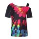 thumbnail image 4 of Camiseta con estampado de corte superior de talla grande y cuello redondo informal a la moda para mujer Fridja  czfsfas1113, 4 of 8