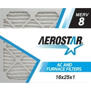 16x25x1 AC and Furnace Air Filter by Aerostar, Model: 16X25X1 M08 - MERV 8, Box of 6