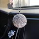 thumbnail image 4 of Decoración del coche bola de cristal ostentosa encanto del espejo retrovisor del coche, (rosa) adorno colgante del coche del diamante artificial, accesorios del coche Bling, 4 of 5