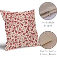 thumbnail image 4 of Red Floral Pillow Covers 20x20 Set of 2 Vintage Rustic Old Style Cute Small Flower Red Cream Print Decorative Outdoor Pillowcases Farmhouse Throw Cushion Case Decor for Couch Sofa Bed, 4 of 6