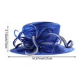 thumbnail image 6 of Slccxzc Women Wide Brim Hat, Satin Cloth Rhinestone Church Hat, Elegant Wedding Photography Hat Female Banquet Fascinator Formal Hat Tea Party Hat, 6 of 7