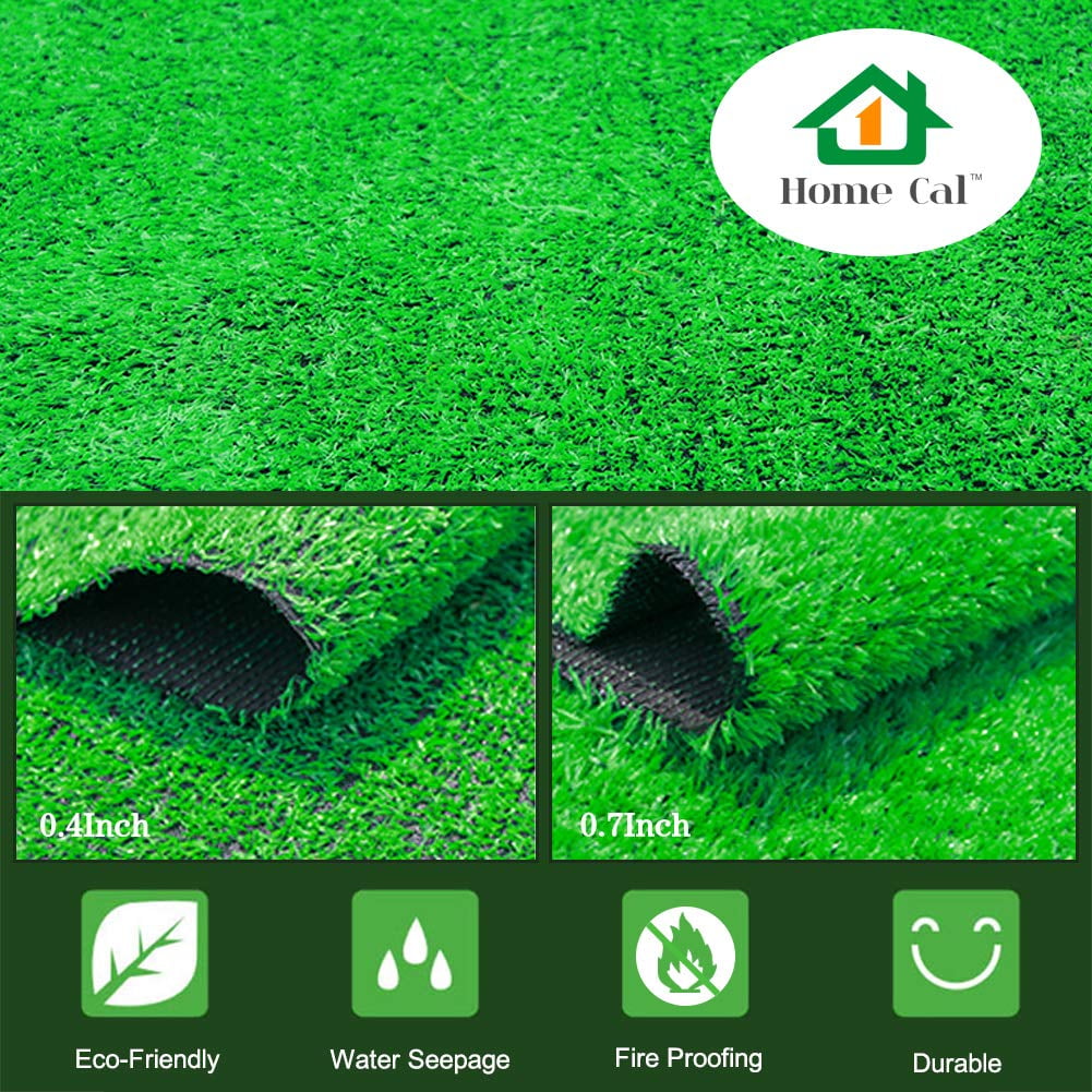 Home Cal Artificial Grass Artificial Turf Rug, 0.7Inch Blade Height 3ft