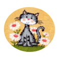 thumbnail image 1 of DIY Latch Hook Kits for DIY Handmade Rug Carpet Cushion Mat Making with Pattern Printed, DIY Crochet Needlework Crafts for Kids and Adults - cat, 1 of 8