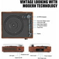 thumbnail image 2 of Vinyl Record Player Turntable with Built-in Bluetooth Receiver & 2 Stereo Speakers, 3 Speed 3 Size Portable Retro Record Player for Entertainment and Home Decoration(Orange), 2 of 14
