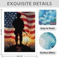 thumbnail image 3 of Diamond Art Kit for Adults, Soldier Silhouette Sunset Flag Background Diamond Painting for Adults Beginners, DIY Diamond Art Painting Kits, 5D Diamond Painting Crafts for Home Decor 12x16 Frameless, 3 of 7