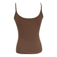 thumbnail image 5 of Alitao Camisole Tops for Women Going Out Tops Tank Tops Crop Tops Women Basic Double Lined Scoop Neck Adjustable Cami Tank Summer Sleeveless Tops Workout Tops Brown XS, 5 of 7