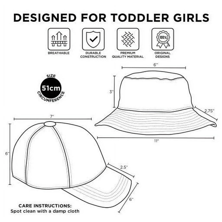 Disney Frozen Toddler Sunhat, Elsa & Anna Kids Bucket Hat and Matching  Girls Baseball Cap for Beach, Age 2-4 