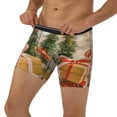 thumbnail image 3 of Rateoe Holiday Christmas Stars Print Men’s Underwear Boxer Briefs Soft Comfortable Underwear Boxer Briefs, Long Leg Briefs,Anti-chafing Boxer Briefs, 3 of 7