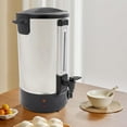 thumbnail image 4 of 28L Black Stainless Steel Hot Coffee Dispenser Quick Brewing Coffee Urn Hot Tea, 4 of 9