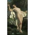 thumbnail image 2 of Alexandre Jacques Chantron 10x14 Black Ornate Wood Framed Double Matted Museum Art Print Titled: Diana at Her Bath, 2 of 5