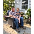thumbnail image 6 of LayinSun 3 Piece Wicker Patio Furniture Set, Classis Outdoor Conversation 360 Degree Swivel Chairs Set with Coffee Table, 6 of 8