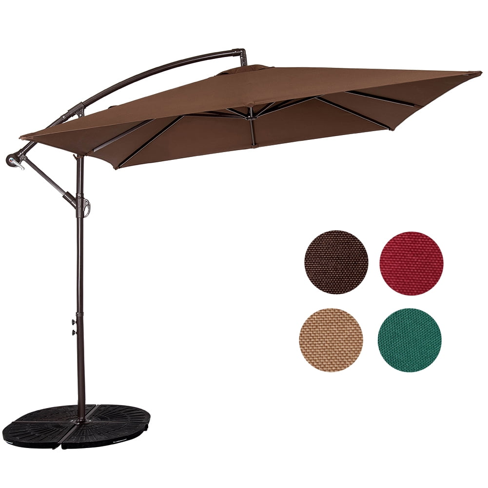 Sundale Outdoor Patio Garden 8 2 X 8 2 Ft Square Offset Patio Umbrella With Crank Walmart Com Walmart Com