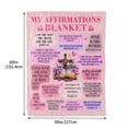 thumbnail image 2 of Funnil Positive Daily Affirmations Blanket, Healing Get Well Gifts for Women, Christmas Birthday Motivational Gifts for Female 50"x60" Pink, 2 of 9