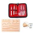 thumbnail image 4 of Qarigey Kit de práctica de sutura médica portátil para entrenamiento profesional Kit de práctica de entrenamiento de sutura Ayudas para vestirse con gancho de botón, 4 of 6