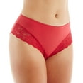 thumbnail image 2 of Women's Elila 3309 Microfiber & Stretch Lace Panties (Plum 3X), 2 of 4
