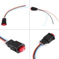 thumbnail image 3 of Acouto 10pcs Motocicleta LED Doble Flash Intermitente intermitente Lámpara de advertencia Botón de interruptor Ecomeon no, 3 of 6