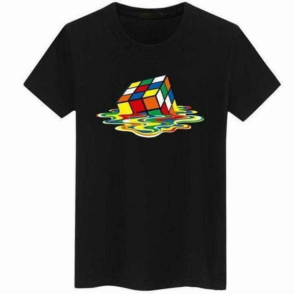 Rubik Cube Print T Shirts