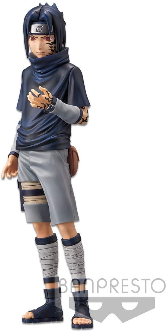 Banpresto Naruto Shippuden Grandista Shinobi Relations Uchiha Sasuke Volume  2 Figure Navy - US