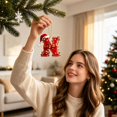 thumbnail image 7 of Yeciiwht Christmas 26 Letters Ornaments – Santa Hat Alphabet Xmas Tree Hanging Decorations, Holiday Party & Home Gift, 7 of 7