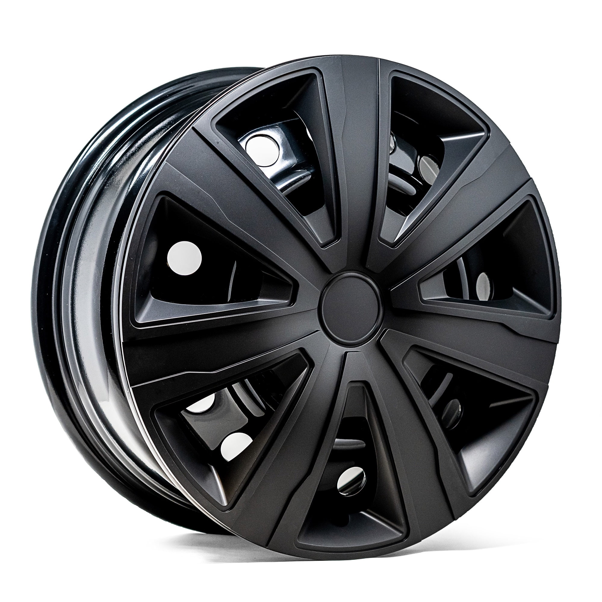 Alpena 15" Tenzo Wheel Covers, Black, set of 4