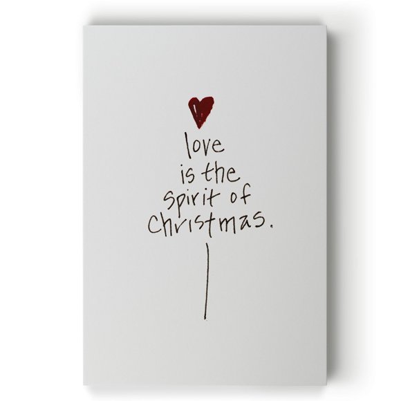 Renditions Gallery Love is Spirit B.W Carol Robinson Galerie Toile Enveloppée Art Mural de Noël, 16x20 (WC08-IHXMAS35-R)