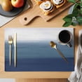 thumbnail image 2 of Placemats 1 Pack, Navy Blue Ombre Woven Placemat, Linen Place Mats for Kitchen/Dining Tables, Modern Abstract Art Texture Washable Table Mats for Party, 2 of 8