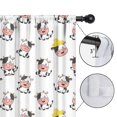 thumbnail image 4 of Blackout Kids Curtains,White Cow Happy Pattern Childrens Insulated Curtains Set Of 2,Bedroom Essentials,Toddler Room Decor 42x84in(106x213cm), 4 of 5