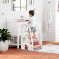 thumbnail image 2 of Garvee Adjustable 3-Step Toddler Step Stool with Safety Handles – Wide Non-Slip Pedals – Step Stool for Kids – Stable Ladder for Bathroom, Kitchen, Potty Training – Pink, 2 of 8