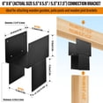 thumbnail image 2 of Pergola Brackets Galvanized Steel Pergola Kits 4 Pieces Fit Connecting Wooden Deck Patio Post Heavy Duty Set Hardware for Gazebo Porches approving, 2 of 9