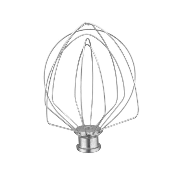 EeaseMX Batidora eléctrica para huevos, espumadora, batidora, herramienta de cocina, agitador de acero inoxidable, compatible con batidor de 6 alambres KN256WW, 5/6 cuartos, color plateado