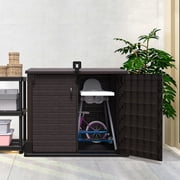 Duramax CedarGrain StoreAway 850 Liter Outdoor Deck Storage Shed, Brown