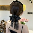 thumbnail image 6 of HHBEAUTY Vintage Chiffon Ribbon Hairband for Women - Fashionable Elegant Pearl High Cranium Headband with Teeth, Non-Slip Bridal & Wedding、Party Hair Accessory Headbands, 6 of 9