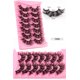 thumbnail image 2 of Xiao Hua 21 pares de pestañas postizas de visón sintético, suaves y voluminosas, de aspecto natural, A7079, 2 of 3
