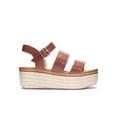 thumbnail image 3 of CHINESE LAUNDRY Womens Brown Lizard Strappy Zinger Square Toe Wedge Buckle Espadrille Shoes 7.5 M, 3 of 4