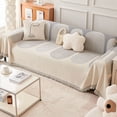 thumbnail image 5 of Chenille Sofa Cover Universal Couch Towel Dust Proof Sofa Cushion Cover Anti-cat Scratch Protection Cover Sofa Blanket Carpet (Tree rings-beige,180x340cm), 5 of 7