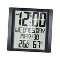 thumbnail image 3 of Reloj despertador digital Gloria de pared 8,6 pulgadas con alarma y temperatura interior, 3 of 9
