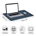 thumbnail image 2 of Uxcell 24"x13" Large Desk Mat, PU Leather Dual Side Large Desk Pad, Dark Blue, 2 of 6