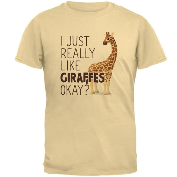 I Just Really Like Giraffes Ok Mens T Shirt Yellow Haze LG