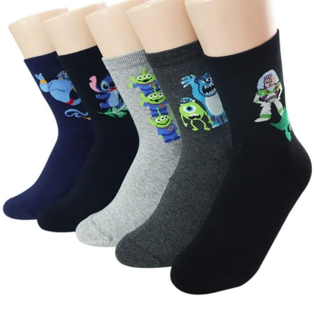 

Socksense Cartoon Character Series Women s Original Crew Socks (Look2_5pairs)