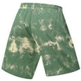 thumbnail image 5 of Shorts for Men Casual Shorts Loose Fit Straight Leg Tie Dye Elastic Waist Breathable Green S, 5 of 7