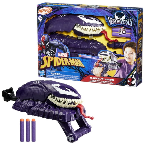 Marvel Spider-Man VenomVersus Marvel’s Venom Strike Blaster, Super Hero Toys, Ages 5 