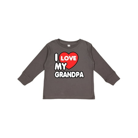 

Inktastic I Love My Grandpa Gift Toddler Boy or Toddler Girl Long Sleeve T-Shirt