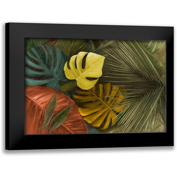 Pinto, Patricia 14x11 Black Modern Framed Museum Art Print Titled - Teal And Rust Forever II