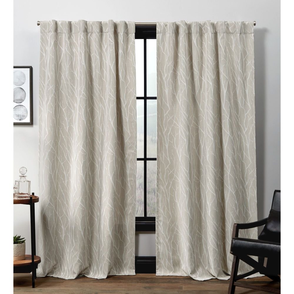Exclusive Home Forest Hill Woven Hidden Tab Top Curtain Panel Pair