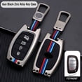 thumbnail image 1 of Car Key Fob Cover Case Protector Zinc Alloy Car 4 Button Key Cover Case For Hyundai Elantra Tucson Remote Key Fob, 1 of 8