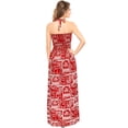 thumbnail image 2 of HAPPY BAY Women's A-Line Maxi Smocked Top Slit Dress Long Casual Strapless Tube Dresses for Women One Size Red, Tropical, 2 of 5