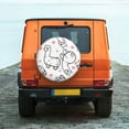 thumbnail image 2 of Daiia Alpacas and Hearts Tire Covers , Travel Trailer Camper Truck SUV Motorhome Waterproof Wheel Cover, Sun Rain Snow Protector-16 inch, 2 of 9