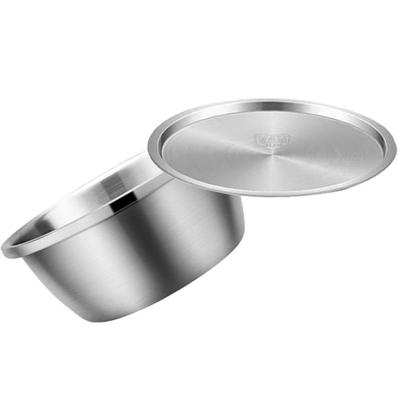 24cm Stainless Steel Mixing Bowls Set with Lids - Metal Kitchen Bowls for Baking, Cooking, Meal Prep, Serving, and Fruit Salad